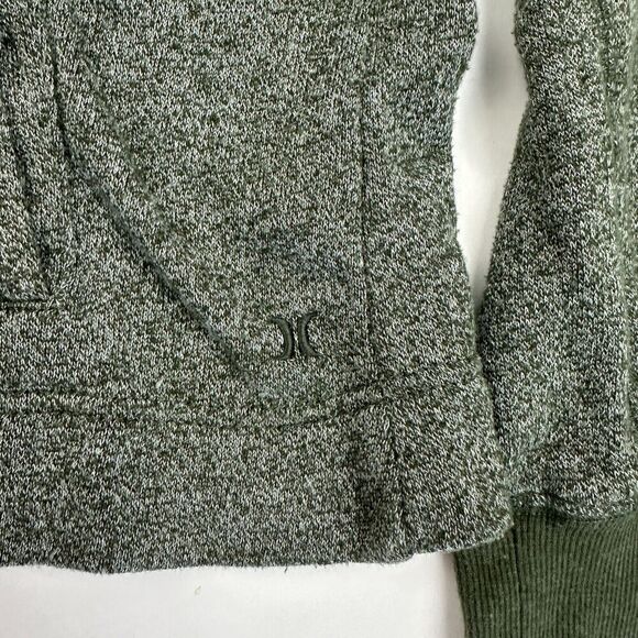 Hurley Green Oversized Sweater Sweatshirt Jacket Mock Neck Pockets Sz XL - Picture 7 of 11